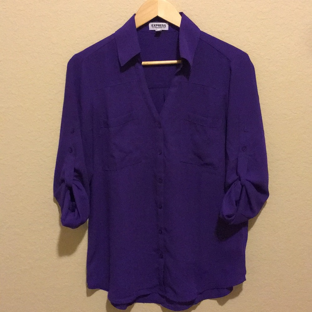 Express The Portofino Shirt Size Medium Purple